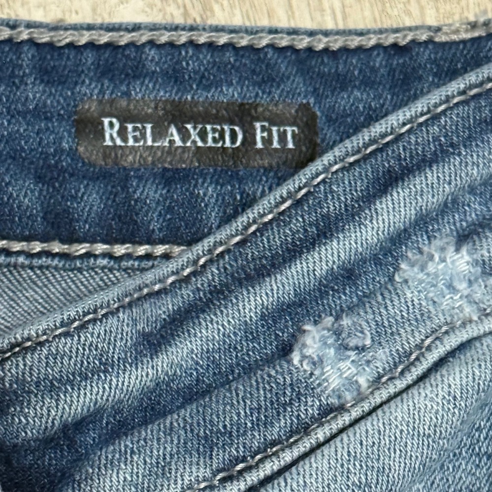 Judy Blue Jeans Relaxed‎ Fit Size 3/26 Distressed Ripped Denim - Picture 3 of 5